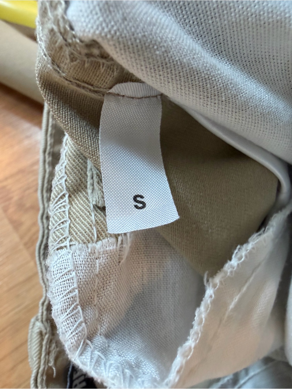 Reformation Khaki Raw Hem Military Vat Dye Flat Front Pants Size S - Picture 10 of 11